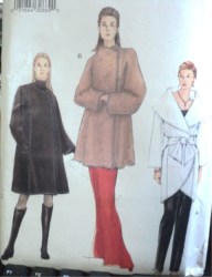 7185 EZ VOG LOOSE WRAP/ASYMMETRY COLLAR OR NOT COAT PATTERN L-XL